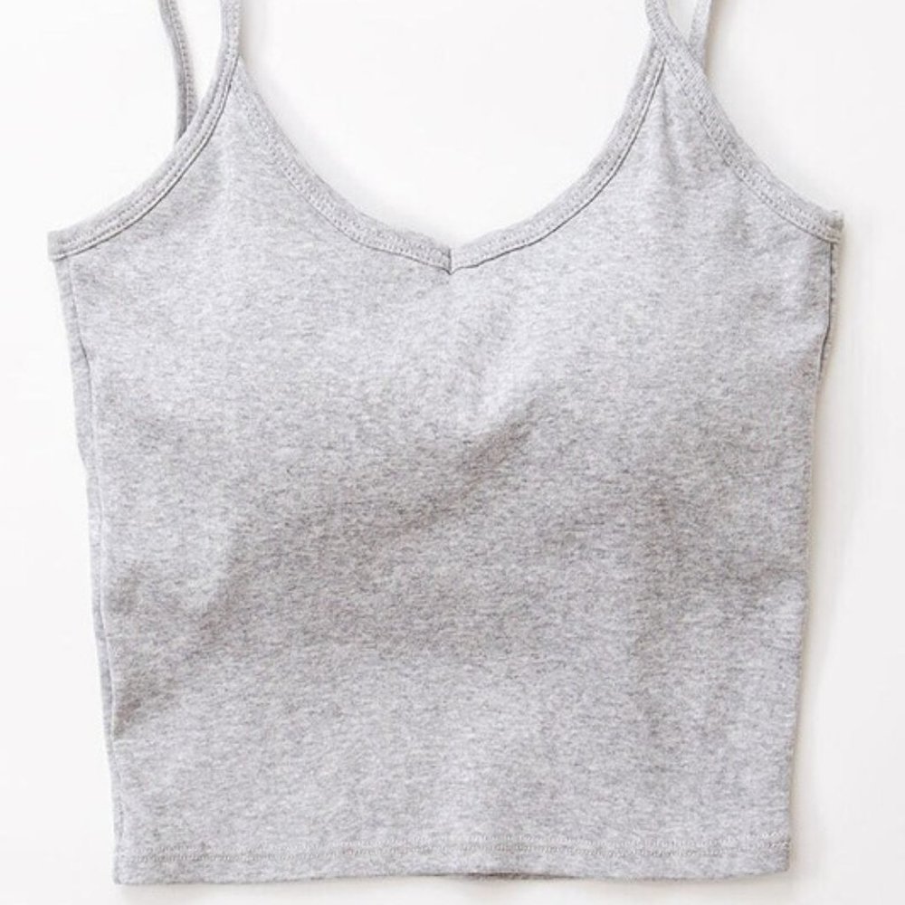 Heather Gray Cropped Cami
